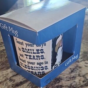 Blue Gift Mug with Inspirational Quote